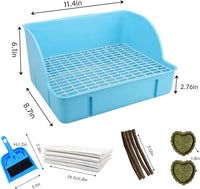 10Pcs Rabbit Litter Box Toilet - 【Blue】 - image 4