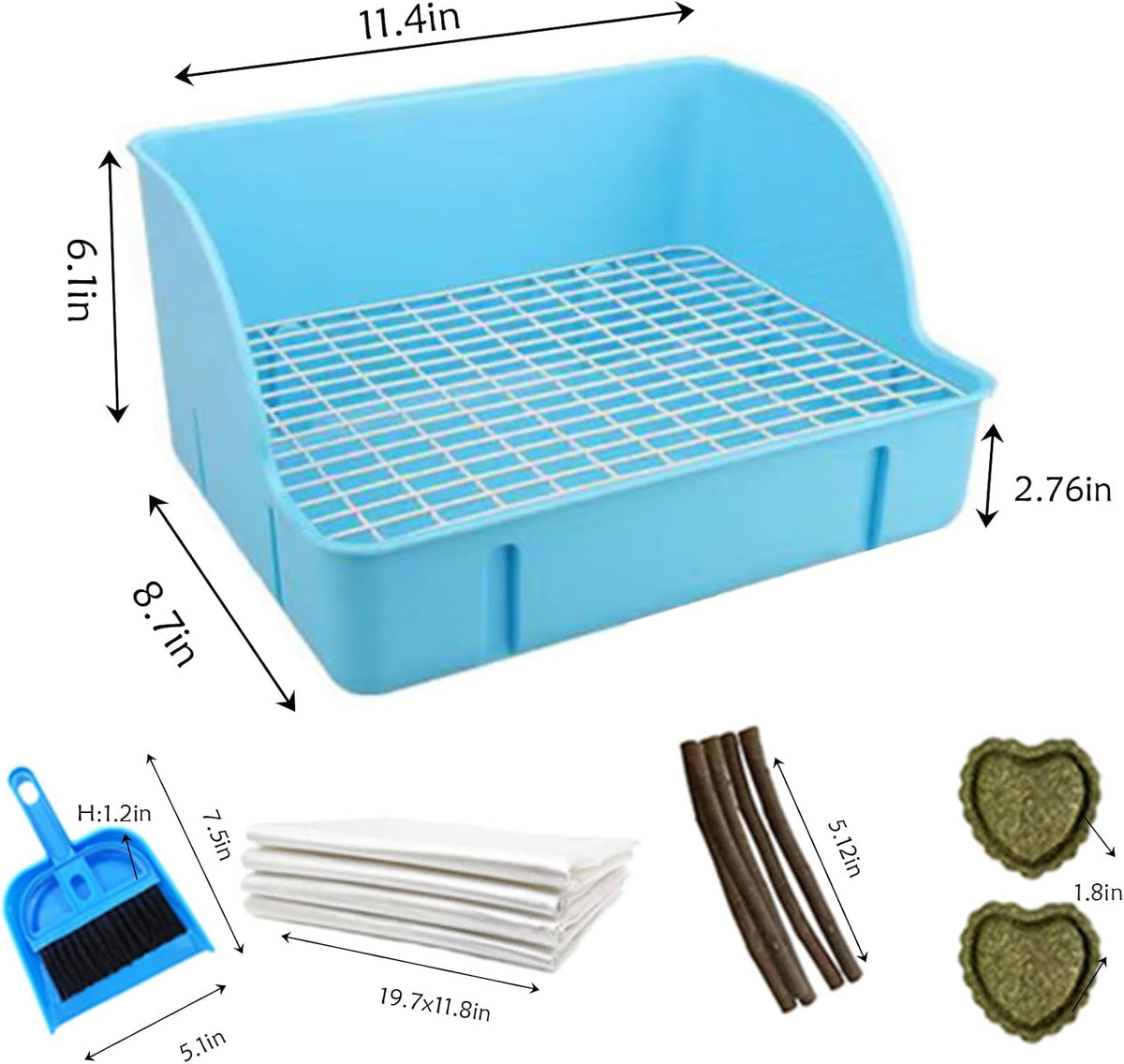 10Pcs Rabbit Litter Box Toilet - 【Blue】 - image 4