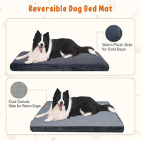 EMPSIGN Dog Bed Mat Crate Pad Mattress, Ultra Soft Pet Kennel - Grey / L(35"*22"*3") - image 4