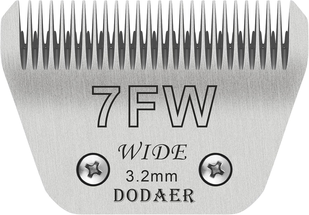 10# Dog Grooming Ceramic Blades, Compatible with Andis, Oster A5 - 7fw-3.2mm / Silver