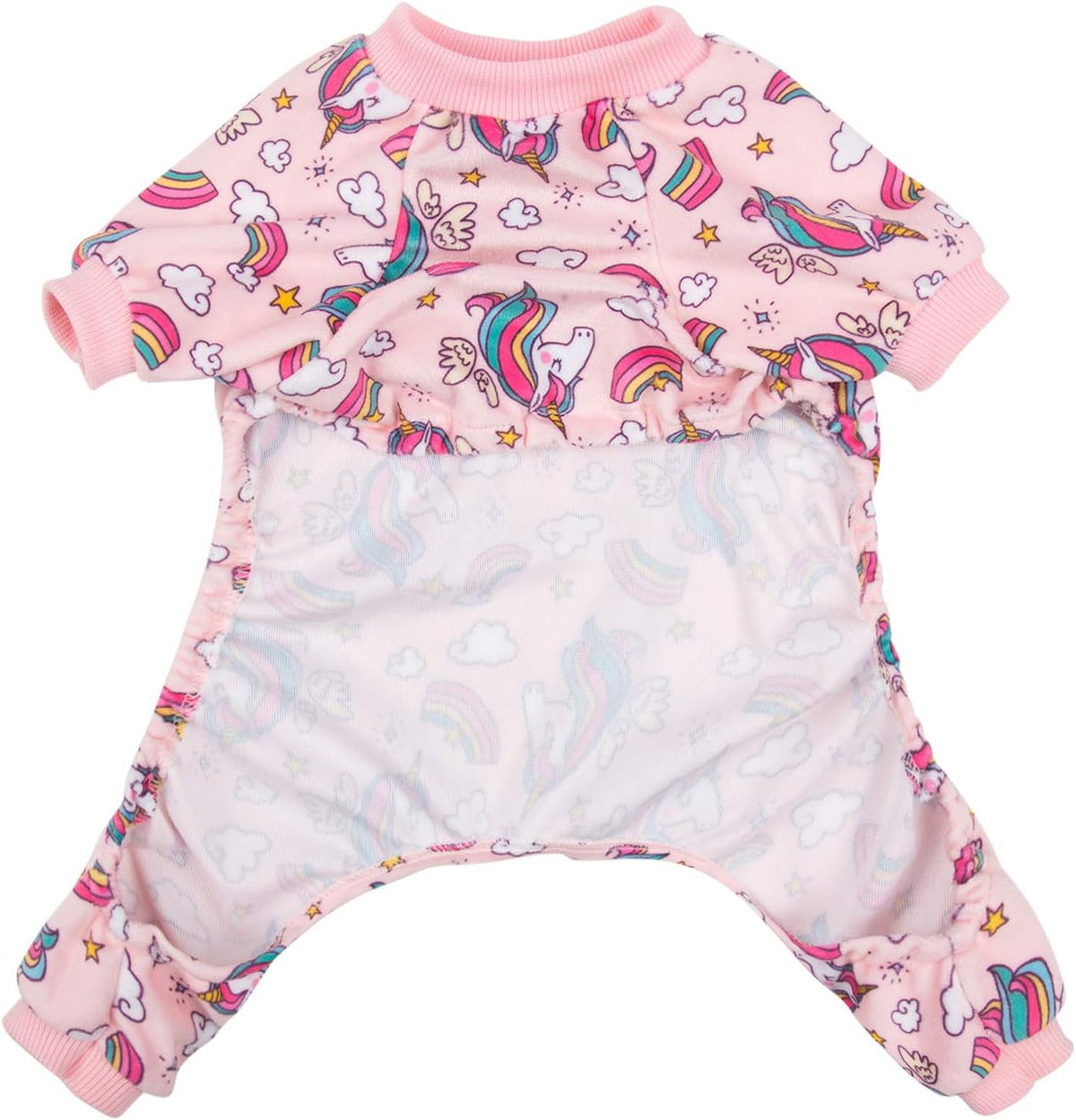 CuteBone Small Dogs Outfit Soft Puppy Onesies Pjs Christmas Dog - Pink unicorn / Medium - image 2