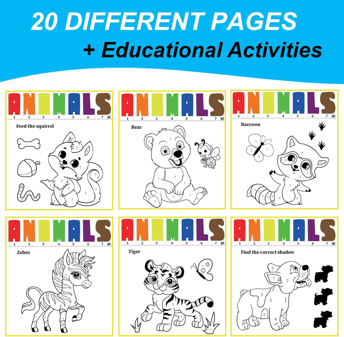 ALNETI Paint with Water Coloring Books for Toddlers - ANIMALS / Art Paper - image 2