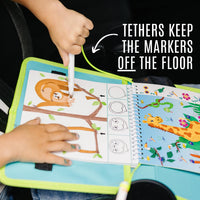 Totebook kids travel activity kit with tethered dry erase markers and ocean theme activity book - view 31