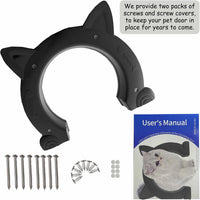 Fhiny Cat Door Interior Door - L: 7" dia / Black - image 4