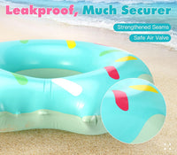 HeySplash Pool Floats Kids, Inflatable Swimming Rings – Fun for Kids & Family - J-Donut Pink + Teal - image 4
