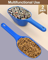 2 PACK Dog Food Scoop,1 Cup Capacity Pet Food Scoop For Dog and Cat – Essentials for Dogs - blue - image 3