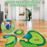 TOY Life chipping golf game mat with sticky balls, scoring zones, sand traps and water hazards - view 7