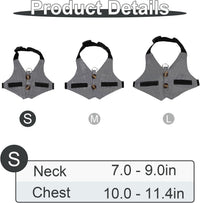 Hypeety adjustable rabbit vest harness and leash set with button decorations - view 2