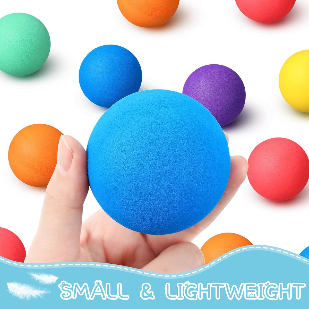 Gejoy 24 Pieces Soft Foam Balls Bulk Lightweight Mini Balls for Safe - 2.36 Inch - image 3