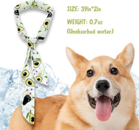 4pcs Cooling Scarf for Pets,Summer Cooling Scarves Keep Cats and Dogs Cool, Reused,Rrecycled,Suitable for Dogs (4pcs-Avocado)