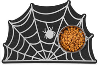 Pet Mats for Food and Water Dog Cat Food Mats Pet Feeding Mat - Spider Web
