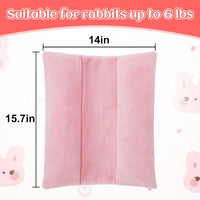 15.7" x 14" Bunny Bed for Rabbit Cage, Thickened & Soft – Daily Care for Small Pets - Pink / 15.7 x 14In - image 3
