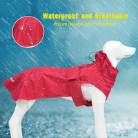 Adjustable Waterproof Dog Raincoat for Dogs - Red / X-Large(37-55lb) - image 3