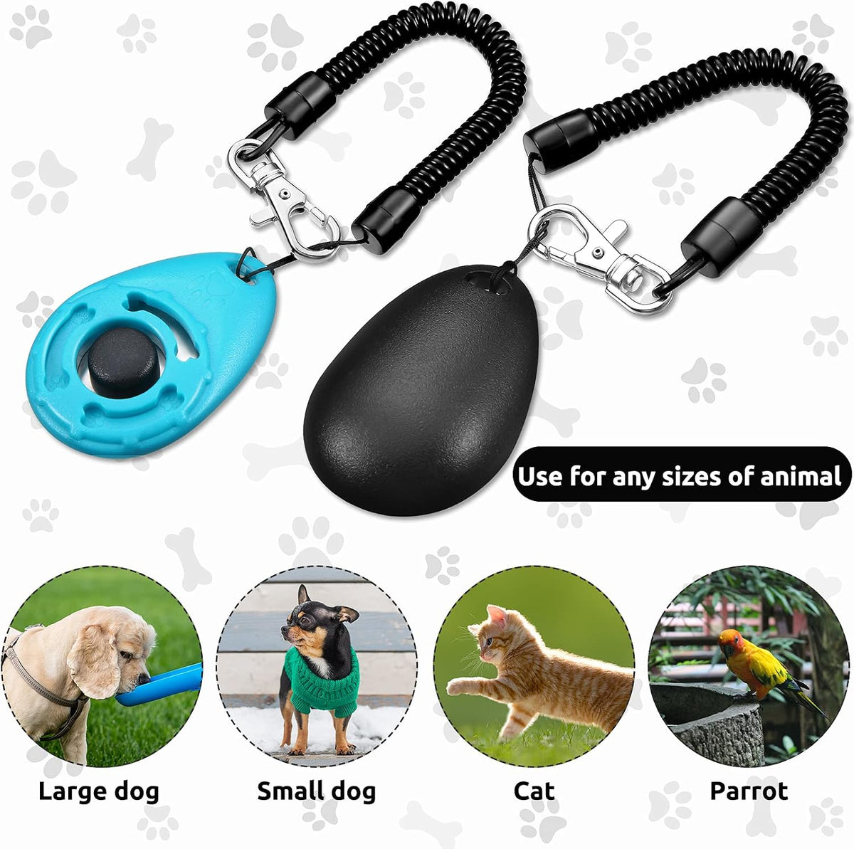 Frienda 18 Pcs Dog Training Clicker with Wrist Strap for Pets - Multicolor - image 4