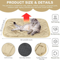 2 Pack Self Warming Cat Bed Thermal Pet Mat - 16 x 20 inches / Beige - image 2