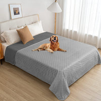 Waterproof Dog Blanket, Soft Reversible Throw for Couch & Bed Protection – Essentials for Dogs - Light Grey+grey / 30x70 Inch (Pack of 1) - image 3