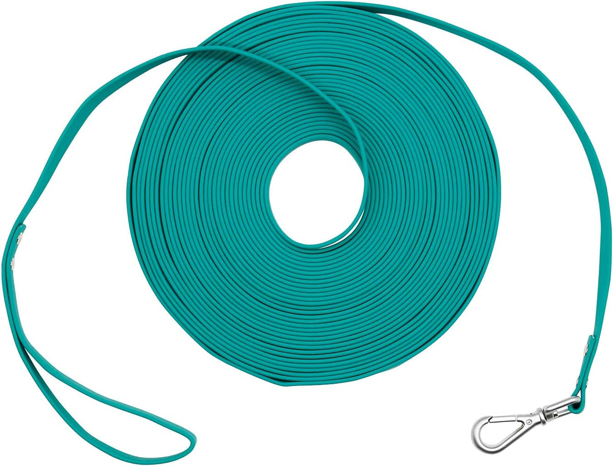 Waterproof Long Dog Leash Recall Training Lead 5 10 16 30 50 Foot - Emerald Green / 5ft