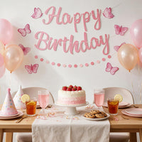 Halloween Birthday Banner - Pink / Butterfly - image 4