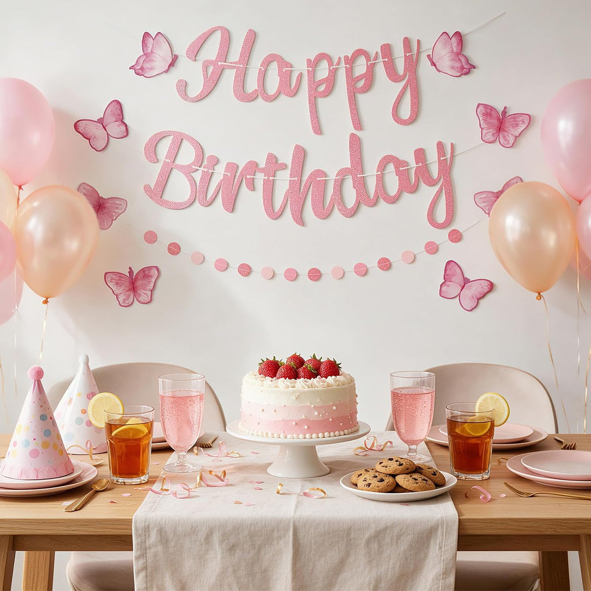 Halloween Birthday Banner - Pink / Butterfly - image 4