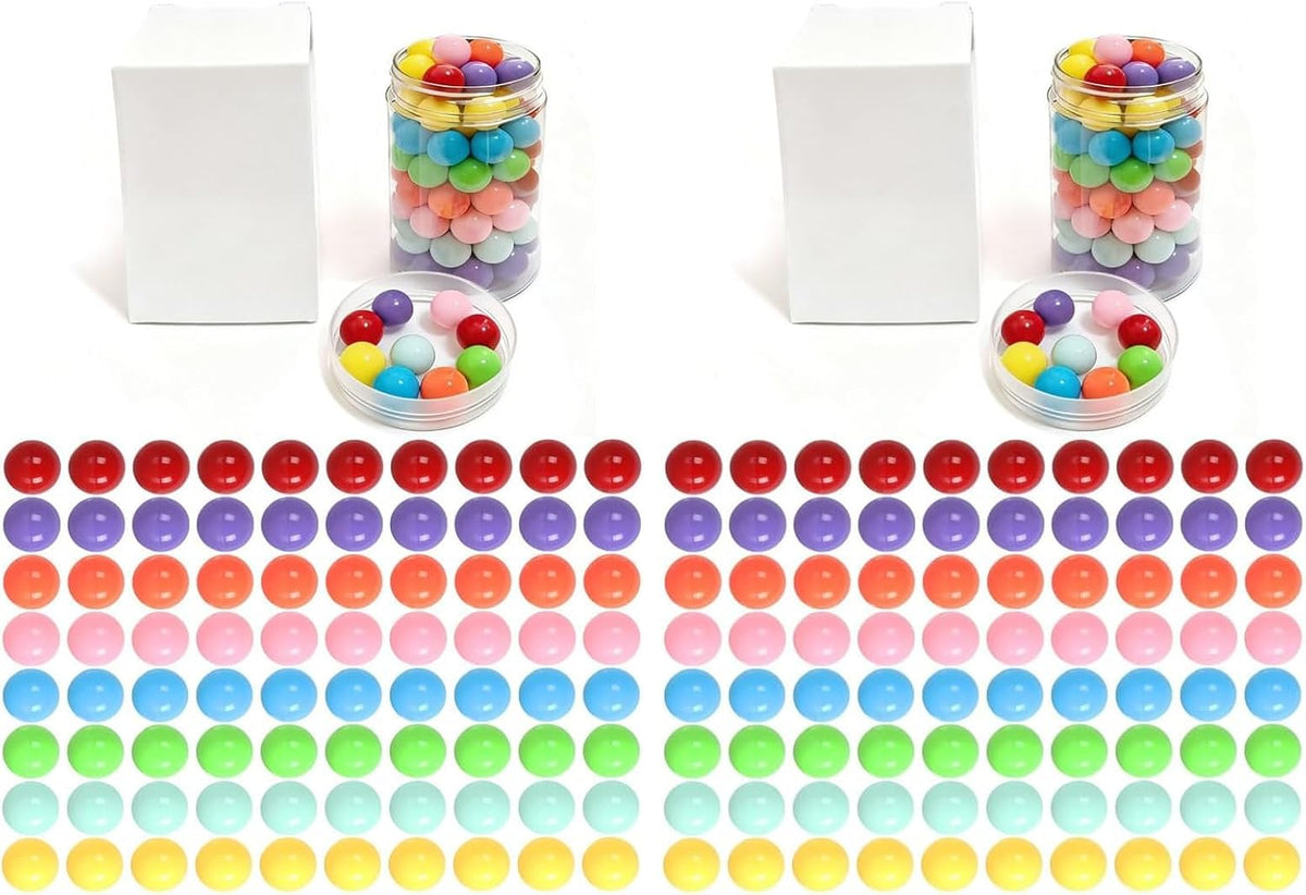 Witlans 80 acrylic Chinese checker replacement marbles in eight colors with storage jar - view 2