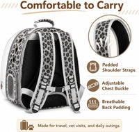Expandable Cat Carrier Backpack with Bubble Window - Black and White Animal - image 2