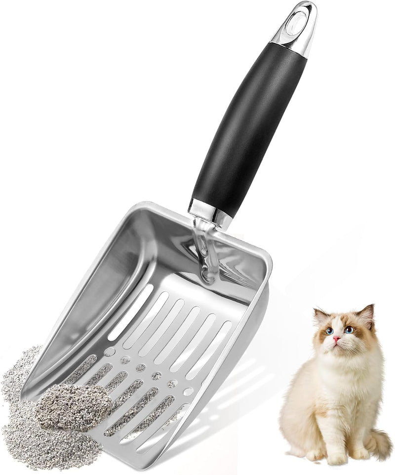 Stainless Steel Cat Litter Scoop, Metal Cat Litter Scoop - Sliver