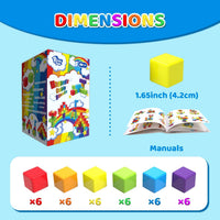 Magnetic Building Blocks Large - Multicolor - 36 Pieces - image 4