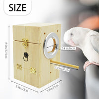 Parakeet Nesting Box Transparent Bird House Bird Nest Box for Cage - Wooden / [L:8.9 x 5.9 x 5.9 lnches] - image 3