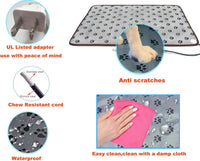 Pet Heating pad Outdoor Small Dog cat Heating pad Heated ped beds - Digital-Printfoot / 47X30 inch - image 3