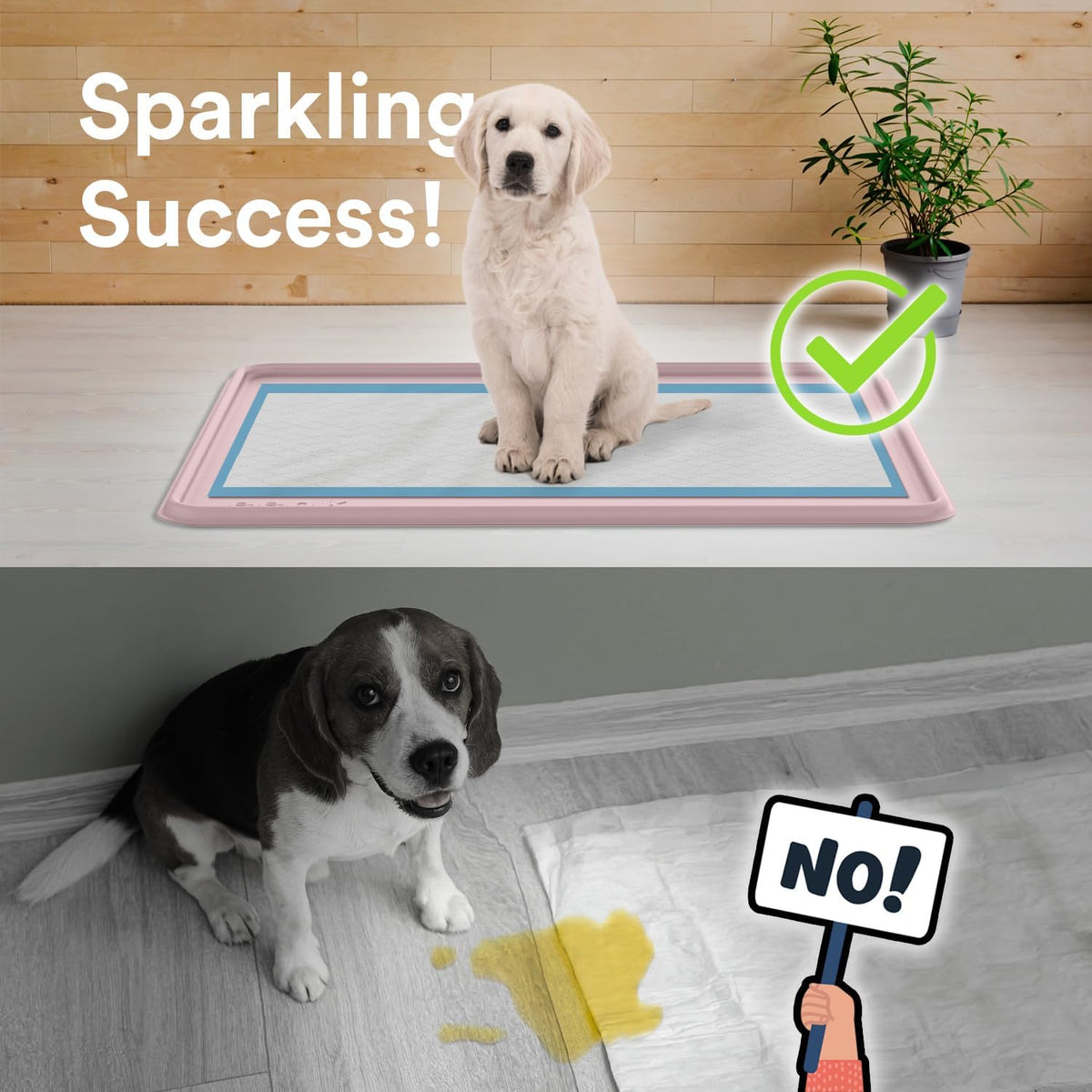 Pee Pad Tray Holder for Dogs - Large / Pink - image 2