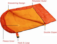 Dog Sleeping Bag Waterproof Warm Packable Dog Bed with Storage Bag - Orange-Bone - image 3