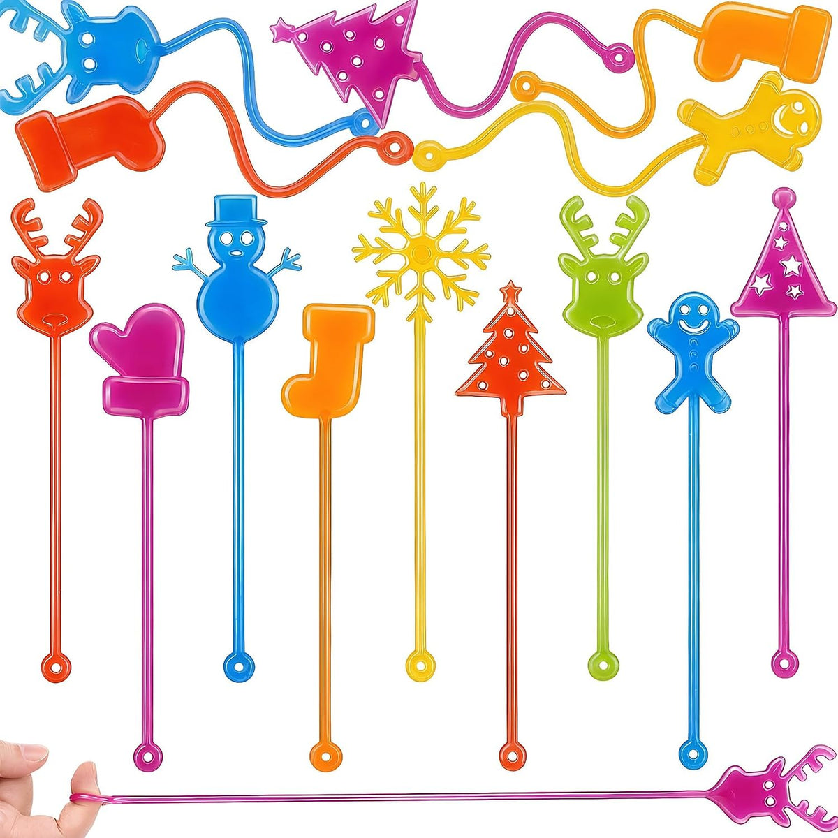 24 Pack Halloween Sticky Hands Toys - Christmas Sticky Hands 36