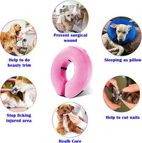 Katoggy Protective Inflatable Recovery Collar, Soft Blow-up Dog Cone Collar, Pet Donut Cone Collar, Comfy Elizabethan Collar After Surgery for Large Dog to Prevent from Biting & Scratching, Medium