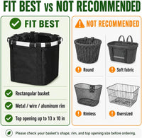 Dog Bike Basket Cover, Drawstring Mesh Pet Safety Cover - 11.4"L x 9.8"W x 10.2"H - image 3