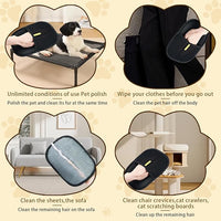 Pet Hair Removal Glove for Cats & Dogs, Electrostatic Pet Hair Removal Gloves, Reusable Hair Remover, Upgrade Efficient Grooming Gloves for Pet Hair for Clothing/Couch/Furniture/Carpet/Car Seat(2pcs)