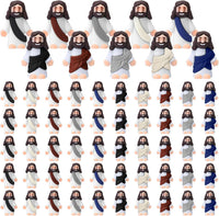 Bememo 50 pack little Jesus figurines in red, blue, purple, yellow and cyan - view 3