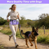 ETACCU Hands Free Dog Leash with Phone Pouch - 1 Dog Purple - image 3