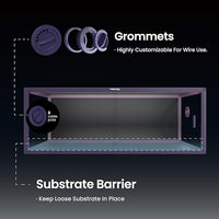 85 Gallon Reptile Tank, Front Opening Snake Tank for Easy Maintenance, Reptile Enclosure with Top Screen Ventilation 48''x24''x18''