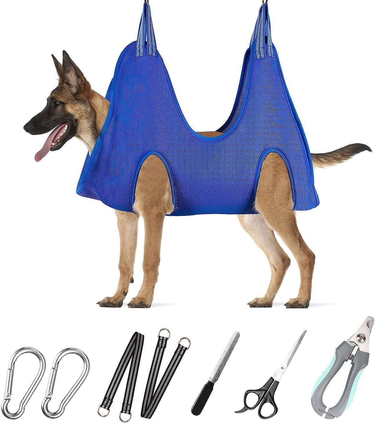 Ateson Pet Grooming Hammock - XL for X-Large Dogs 80LB / Blue