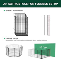 FXW Homeplus Unleashed Indoor Dog Playpen - Stress-Free and Safe Play, Heavy Duty 45 Inch 4 Wire Panels Dog Pen for Large Dogs, Black│Patented