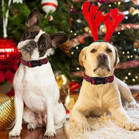 ARING PET Fall Dog Collars - Large / Christmas Black Red Plaid - image 4