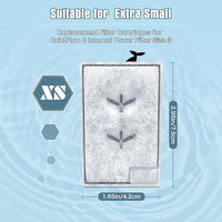Erreloda 6 Packs Extra Small Filter Cartridges Replacement Compatible with Aqueon QuietFlow E Internal Power Filter Size 3