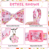 Halloween Cat Collar Breakaway with Bowtie and Bells - Flower & Bee - image 4