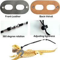 Bearded Dragon Travel Backpack with Harness and Leash Set - Blue / Backpack+LSH Grey - image 4