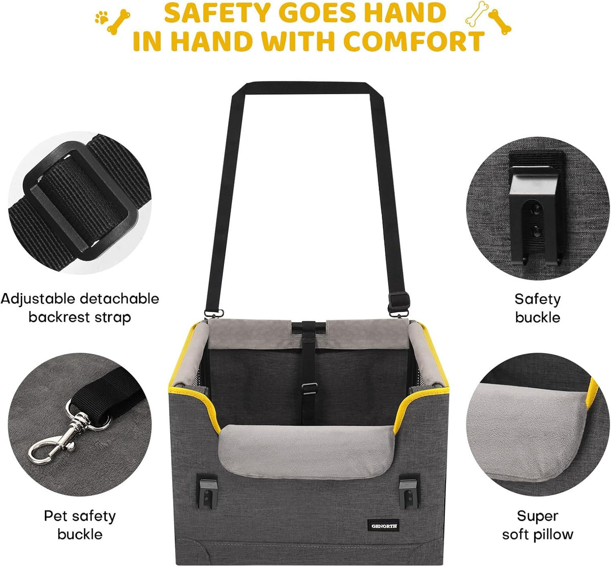 GENORTH Dog Car Seat for Small Dogs - image 2