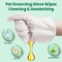 32 PCS Unscented Extra Thick Pet Bathing Wipes for Dogs & Cats - UNSCENTED / 32 Glove Wipes - image 3