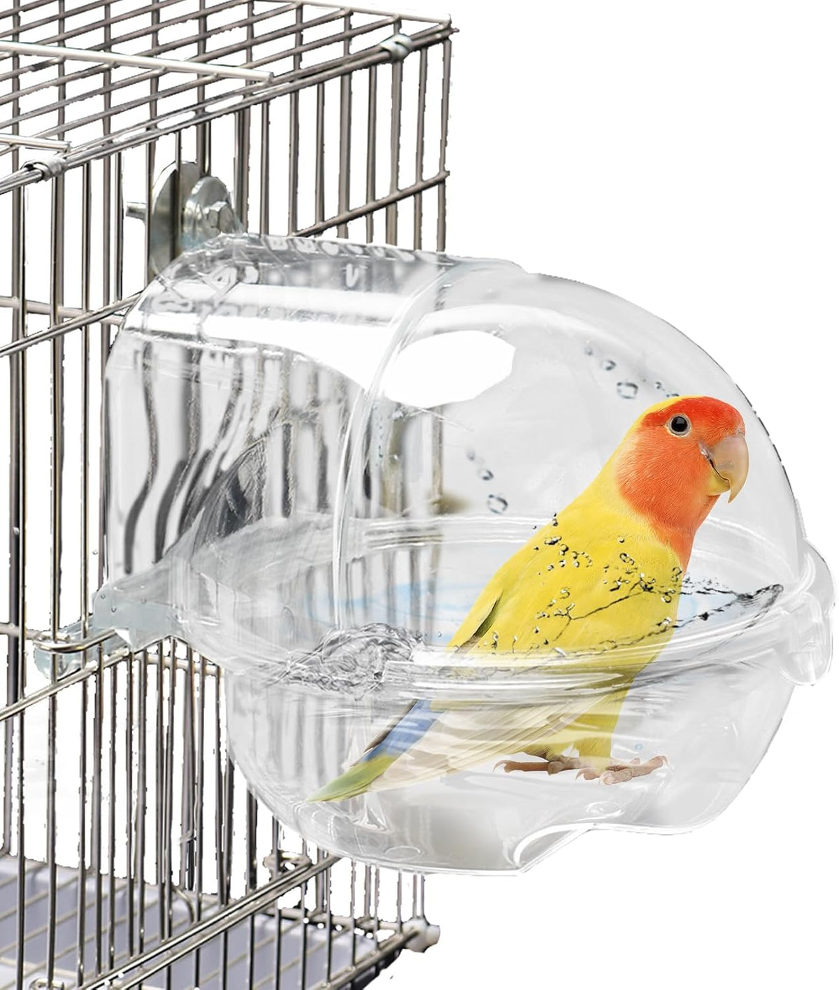 Acrylic Bird Cage Bath Box - 【1Pcs】 / 【White：1PcsType2】