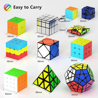 Vdealen Speed Cube Set, 2x2 4x4 Pyramid Mirror Dodecahedron Magic Cube Pack, Puzzle Cube Bundle - 12 Pack-Cube Set - image 2