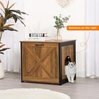 Cat Litter Box Enclosure, Hidden Litter Box Furniture - Warm Brown / 23.6"L x 19.7"W x 21.7"H - image 2