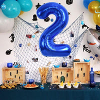 TONIFUL 40 Inch Red Number 3 Balloons Large Foil 3rd Birthday - Navy Blue / Number 2 - image 3